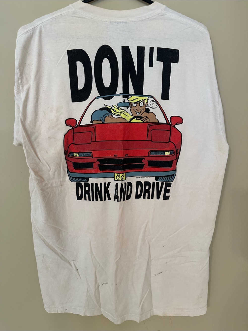 Rare Vintage 1992 Spring Break humor t-shirt "Don't Drink and Drive"